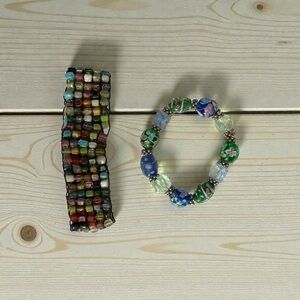 Colorful Glass Beaded Bracelet Set